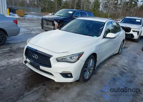 2018 Infiniti Q50 3.0T Luxe z USA, uszkodzony, nr VIN JN1EV7AP9JM356908